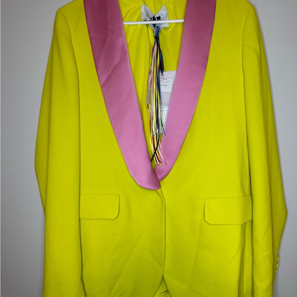 MSGM Yellow and Pink Blazer